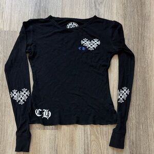 Chrome Hearts Style Black Long Sleeve